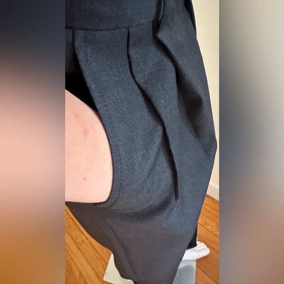 Hart Schaffner Marx Charcoal Gray Pleated Front Deep Pockets Dress Pants Sz 34. - Picture 7 of 15